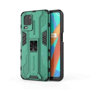 For OPPO Realme V13 5G Supersonic PC + TPU Shock-proof Protective Case with Holder(Green)