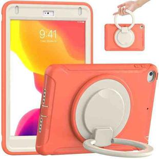 Shockproof TPU + PC Protective Case with 360 Degree Rotation Foldable Handle Grip Holder & Pen Slot For iPad mini 5 / 4(Living Coral)