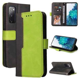 For Samsung Galaxy S20 FE / S20 Lite 5G / 4G Business Stitching-Color Horizontal Flip PU Leather Case with Holder & Card Slots & Photo Frame(Green)