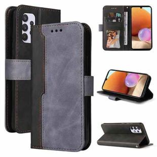 For Samsung Galaxy A32 4G Business Stitching-Color Horizontal Flip PU Leather Case with Holder & Card Slots & Photo Frame(Grey)