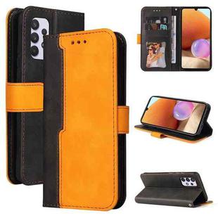 For Samsung Galaxy A32 4G Business Stitching-Color Horizontal Flip PU Leather Case with Holder & Card Slots & Photo Frame(Orange)