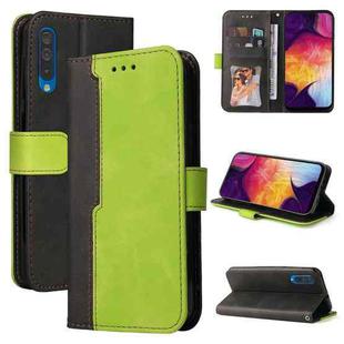 For Samsung Galaxy A50 / A30s / A50s Business Stitching-Color Horizontal Flip PU Leather Case with Holder & Card Slots & Photo Frame(Green)