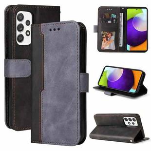 For Samsung Galaxy A52 5G / 4G Business Stitching-Color Horizontal Flip PU Leather Case with Holder & Card Slots & Photo Frame(Grey)