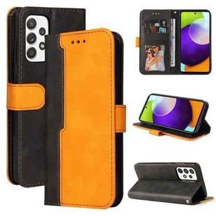 For Samsung Galaxy A72 5G / 4G Business Stitching-Color Horizontal Flip PU Leather Case with Holder & Card Slots & Photo Frame(Orange)