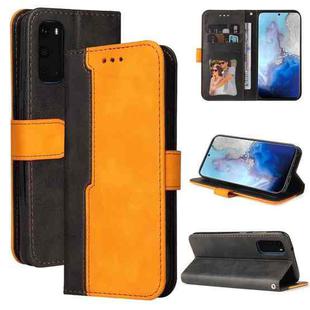 For Samsung Galaxy S20+ Business Stitching-Color Horizontal Flip PU Leather Case with Holder & Card Slots & Photo Frame(Orange)