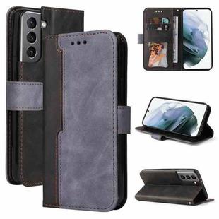 For Samsung Galaxy S21+ 5G Business Stitching-Color Horizontal Flip PU Leather Case with Holder & Card Slots & Photo Frame(Grey)