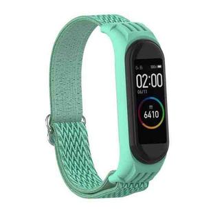 For Xiaomi Mi Band 6 / 5 / 4 / 3 Wavy Texture 8-shaped Buckle Watch Band(Sea Green)