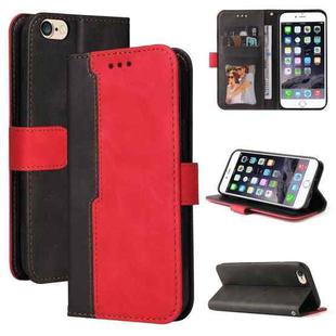 Business Stitching-Color Horizontal Flip PU Leather Case with Holder & Card Slots & Photo Frame For iPhone 6s Plus / 6 Plus(Red)