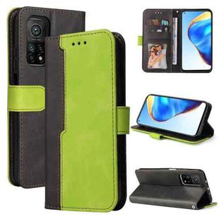 For Xiaomi Mi 10T Pro/Mi 10T 5G/Redmi K30S Business Stitching-Color Horizontal Flip PU Leather Case with Holder & Card Slots & Photo Frame(Green)