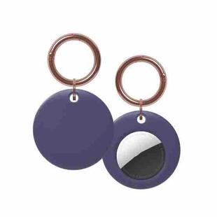 Silicone Shockproof Protective Cover Case with Keychain Ring For AirTag(Lavender Grey)