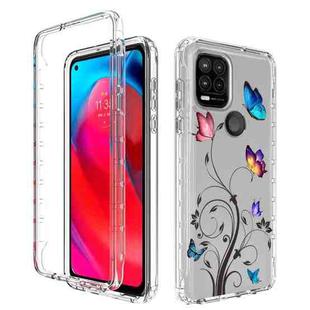 For Motorola Moto G Stylus 5G 2 in 1 High Transparent Painted Shockproof PC + TPU Protective Case(Tree Butterflies)