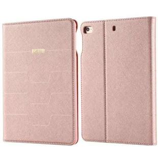 GEBEI PU+TPU Horizontal Flip Protective Case with Holder & Card Slots For iPad Mini 3 & 2 & 1(Rose Gold)