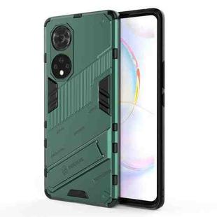 For Honor 50 Pro Punk Armor 2 in 1 PC + TPU Shockproof Case with Invisible Holder(Green)
