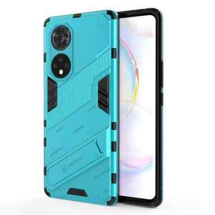 For Honor 50 Pro Punk Armor 2 in 1 PC + TPU Shockproof Case with Invisible Holder(Blue)