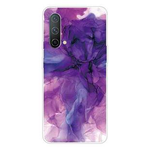 For OnePlus Nord CE 5G Marble Pattern Shockproof TPU Protective Case(Abstract Purple)