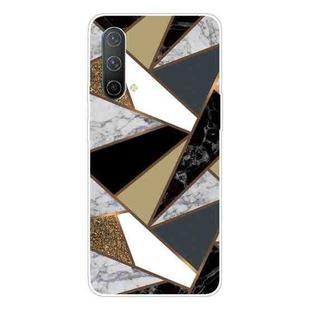 For OnePlus Nord CE 5G Marble Pattern Shockproof TPU Protective Case(Rhombus Golden Yellow)