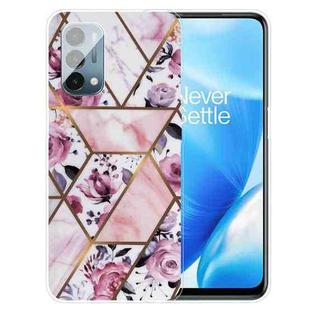 For OnePlus Nord N200 5G Marble Pattern Shockproof TPU Protective Case(Rhombus Rose)