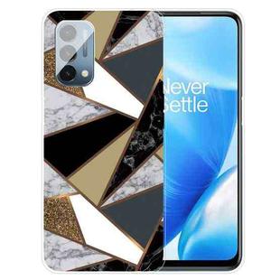 For OnePlus Nord N200 5G Marble Pattern Shockproof TPU Protective Case(Rhombus Golden Yellow)