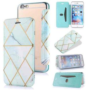 Bronzing Plating PU + TPU Horizontal Flip Leather Case with Holder & Card Slot For iPhone 6 Plus & 6s Plus(Green)