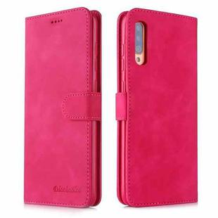 For Galaxy A90 5G Diaobaolee Pure Fresh Texture Horizontal Flip Leather Case, with Holder & Card Slot & Wallet & Photo Frame(Red)
