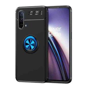For OnePlus Nord CE 5G Metal Ring Holder 360 Degree Rotating TPU Case(Black Blue)