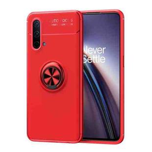 For OnePlus Nord CE 5G Metal Ring Holder 360 Degree Rotating TPU Case(Red)