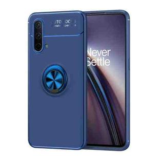 For OnePlus Nord CE 5G Metal Ring Holder 360 Degree Rotating TPU Case(Blue)