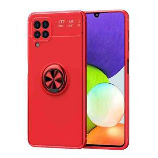 For Samsung Galaxy A22 4G Metal Ring Holder 360 Degree Rotating TPU Case(Red)