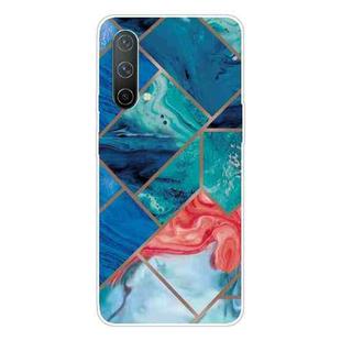 For OnePlus Nord CE 5G Abstract Marble Pattern TPU Protective Case(Blue)