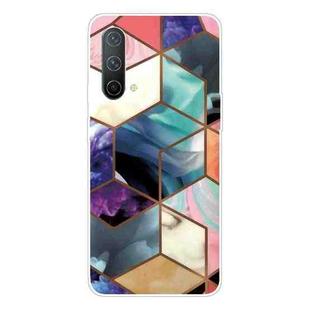 For OnePlus Nord CE 5G Abstract Marble Pattern TPU Protective Case(Honeycomb Color)