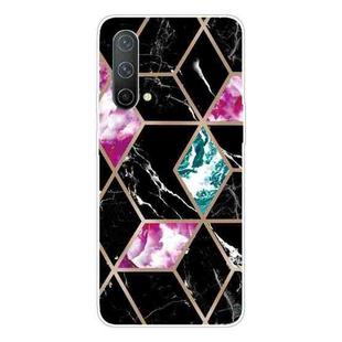 For OnePlus Nord CE 5G Abstract Marble Pattern TPU Protective Case(Purple Black)
