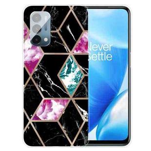 For OnePlus Nord N200 5G Abstract Marble Pattern TPU Protective Case(Purple Black)