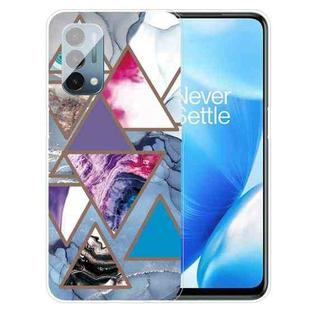 For OnePlus Nord N200 5G Abstract Marble Pattern TPU Protective Case(Colored Triangles)