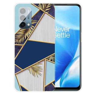 For OnePlus Nord N200 5G Abstract Marble Pattern TPU Protective Case(Leaves)