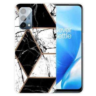 For OnePlus Nord N200 5G Abstract Marble Pattern TPU Protective Case(Black and White)
