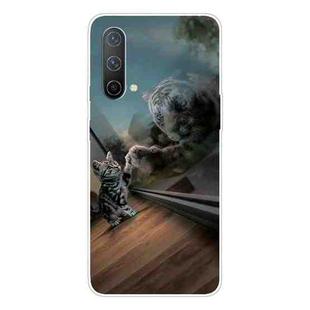 For OnePlus Nord CE 5G Colored Drawing Pattern High Transparent TPU Protective Case(Glass Tiger)