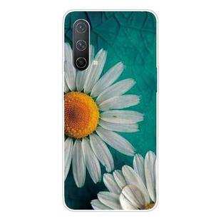 For OnePlus Nord CE 5G Colored Drawing Pattern High Transparent TPU Protective Case(Chrysanthemum)