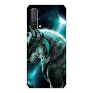 For OnePlus Nord CE 5G Colored Drawing Pattern High Transparent TPU Protective Case(Moonlight Wolf)