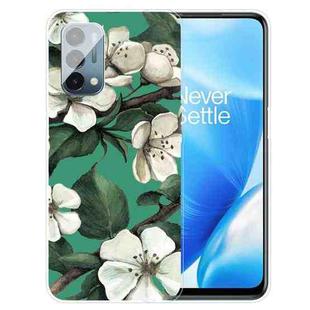 For OnePlus Nord N200 5G Colored Drawing Pattern High Transparent TPU Protective Case(Sasanqua)