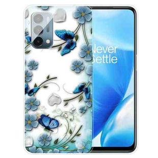 For OnePlus Nord N200 5G Colored Drawing Pattern High Transparent TPU Protective Case(Chrysanthemum Butterfly)