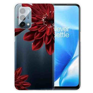 For OnePlus Nord N200 5G Colored Drawing Pattern High Transparent TPU Protective Case(Safflower)
