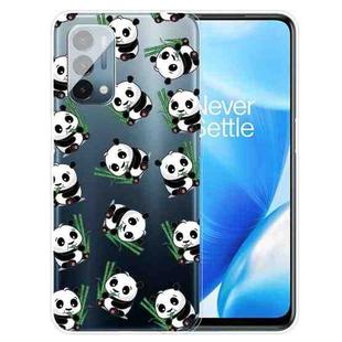For OnePlus Nord N200 5G Painted Pattern High Transparent TPU Protective Case(Panda)