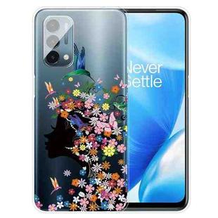 For OnePlus Nord N200 5G Painted Pattern High Transparent TPU Protective Case(Flower Girl)