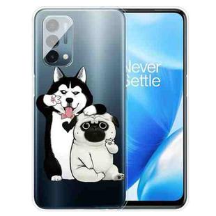 For OnePlus Nord N200 5G Painted Pattern High Transparent TPU Protective Case(Selfie Dog)