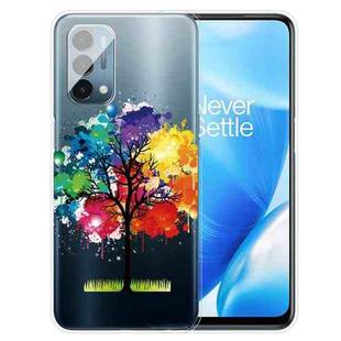For OnePlus Nord N200 5G Painted Pattern High Transparent TPU Protective Case(Oil Painting Tree)