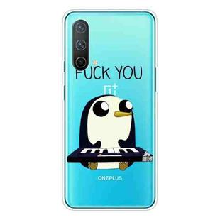 For OnePlus Nord CE 5G Colored Drawing Clear TPU Protective Case(Penguin)