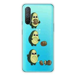 For OnePlus Nord CE 5G Colored Drawing Clear TPU Protective Case(Avocado)
