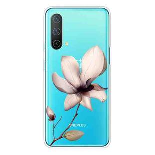 For OnePlus Nord CE 5G Colored Drawing Clear TPU Protective Case(A Lotus)