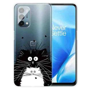 For OnePlus Nord N200 5G Colored Drawing Clear TPU Protective Case(Black And White Rat)