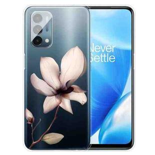 For OnePlus Nord N200 5G Colored Drawing Clear TPU Protective Case(A Lotus)